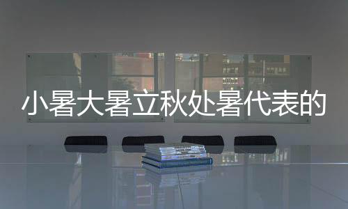 小暑大暑立秋处暑代表的意思